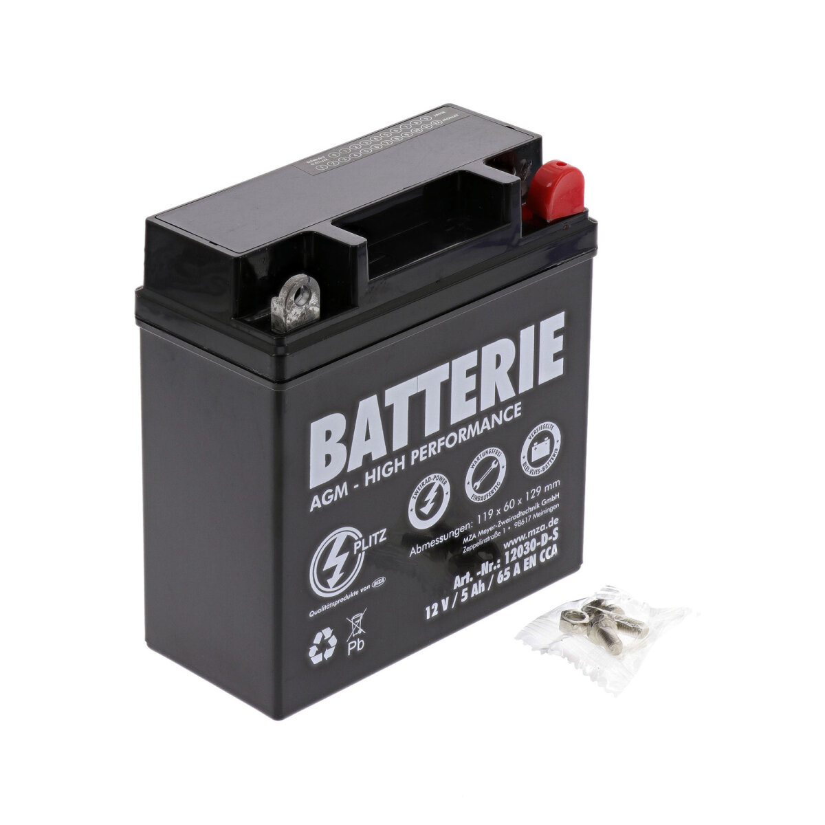 AGM-Batterie 12 V 5 Ah passend für S51, S50, SR50 - LangTuning - Fein